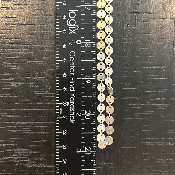 14th & Union Long Disc Elegant Silver Tone Necklace - Picture 8 of 8